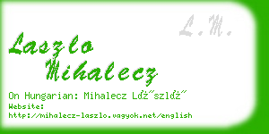 laszlo mihalecz business card